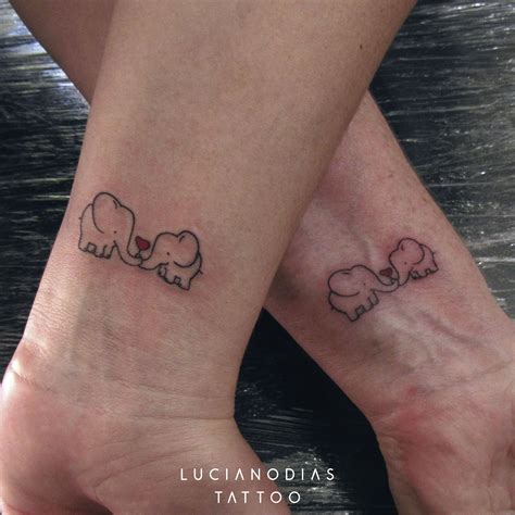 son and daughter tattoo|mother daughter elephant tattoo.